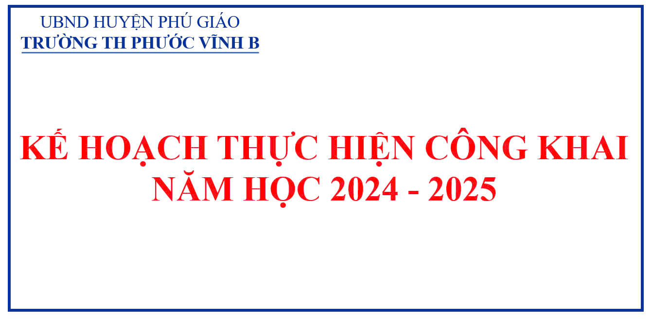 KH thực hiện công khai năm học 2024-2025